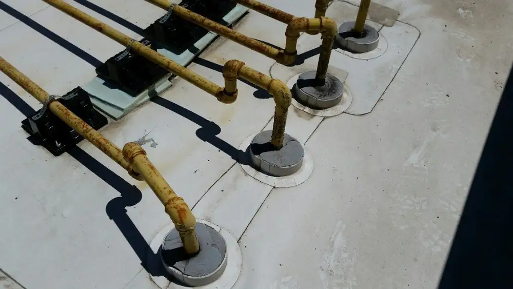 Water infiltration finding from a roof condition report