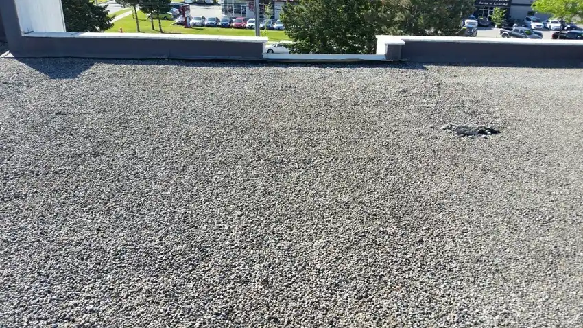 Completed emergency roof repair by Sinclair Industrial Roofing