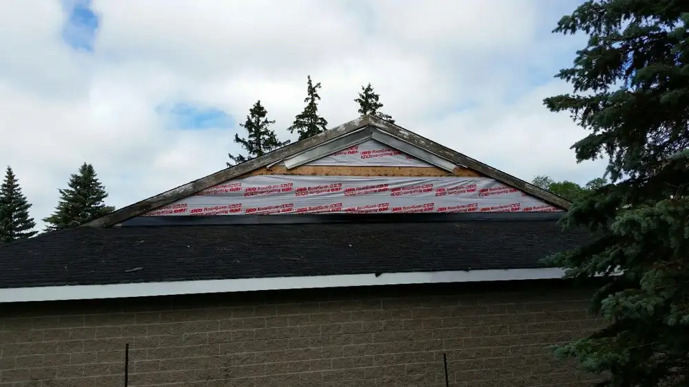Ice-and-water shield underlayment on a sloped roof